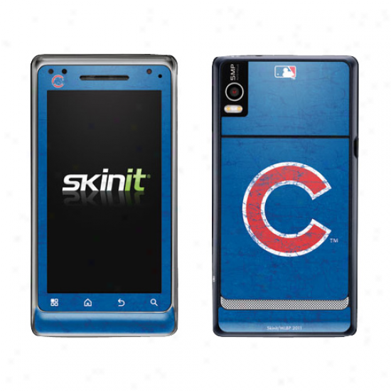 Chicago Cubs Royal Blue Droid 2 Distressed Skin