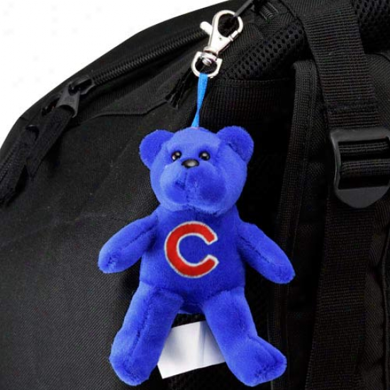 Chicago Cubs Royal Blue Plush Bear Keychain