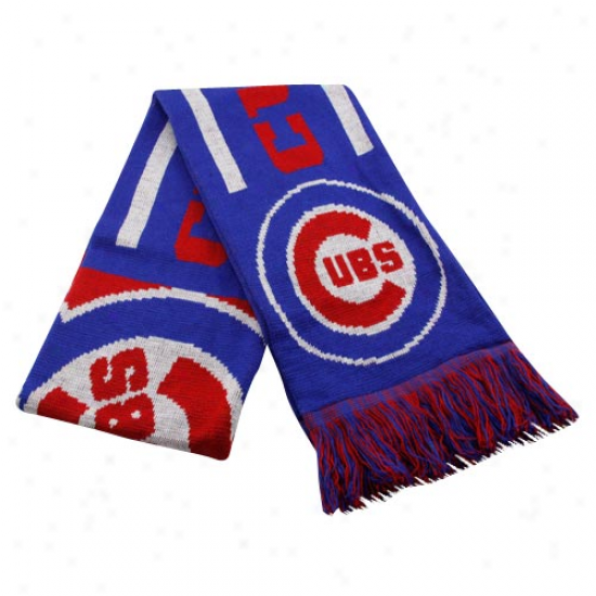 Chicago Cubs Royal Blue Team Fringed Knit Scarf