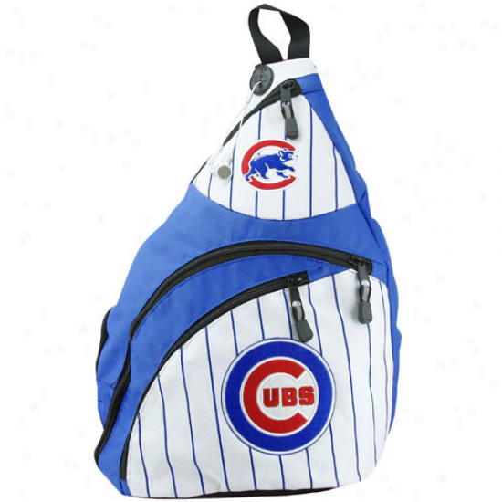 Chicago Cubs Royal Blue-white Pinstripe Slingshot Backpack