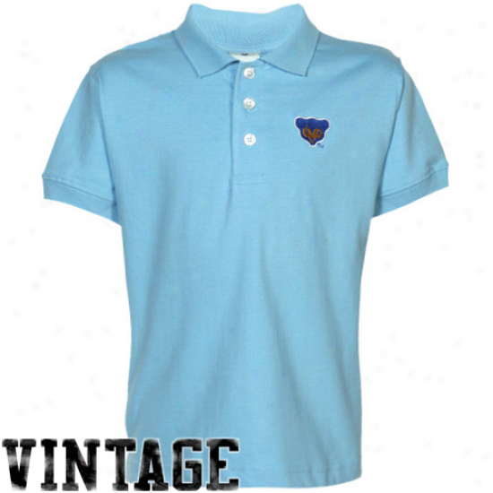 Chicago Cubs Toddler Light Blue Throwback Classic Polo