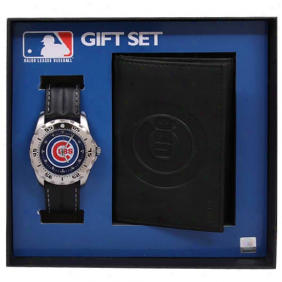 Chicago Cubs Watch & Wallet Gift Set