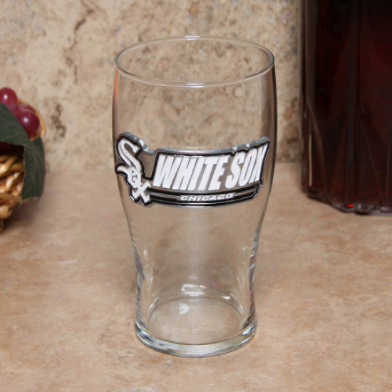 Chicago White Sox 16oz. Pewter Logo Pub Glass