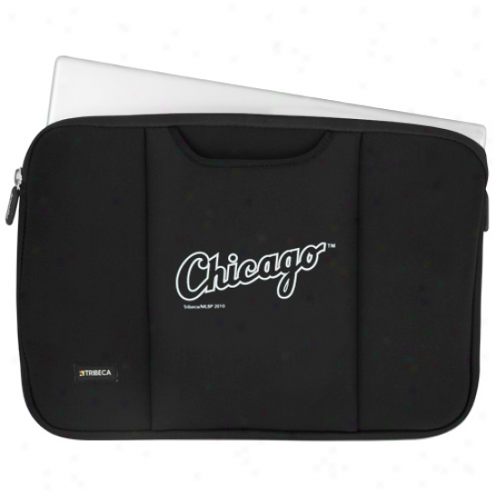 Chicago White Sox Black 15'' Laptop Breathe Sleeve