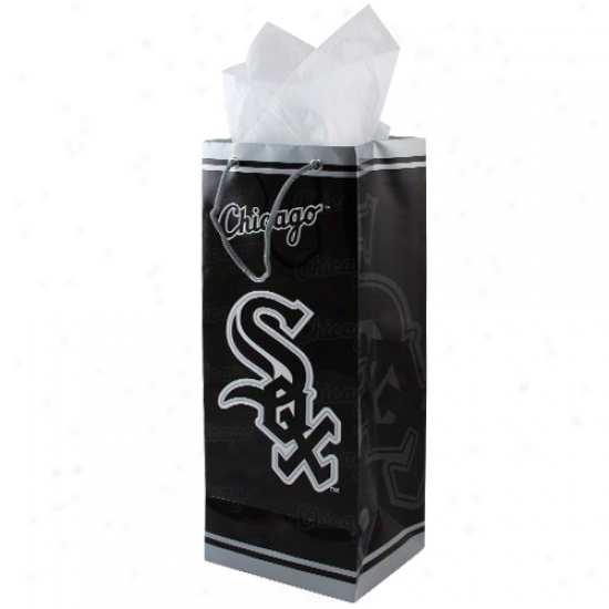 Chicago White Sox Black Bottle Gift Bag