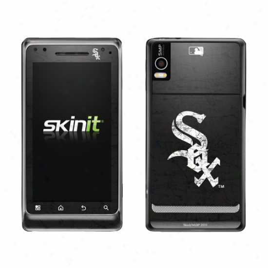 Chicago White Sox Black Droid 2 Distressed Skin