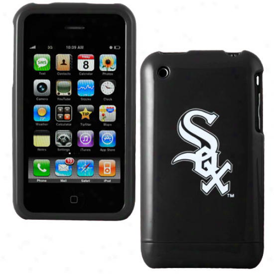 Chicago White Sox Black Iphone 3g Hard Snap-on Case