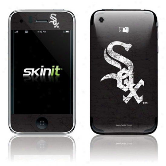 Chicago White Sox Black Iphone 3g/3gs Distressed Skin