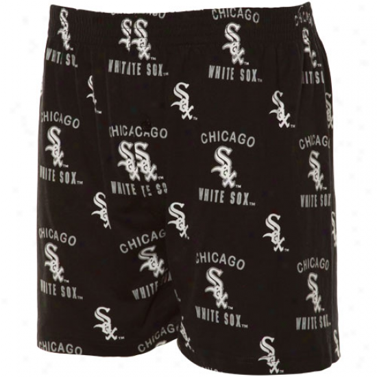 Chicago White Sox Black Maverick Boxer Shorts