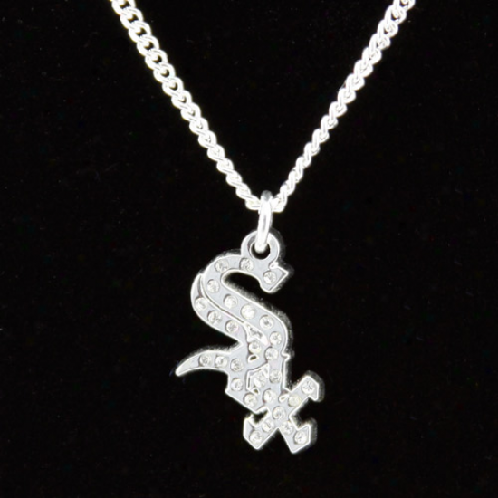 Chicago White Sox Crystal Logo Necklace