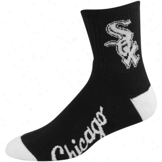 Chicago White Sox Dual-color Team Lgo Socks - Black/white