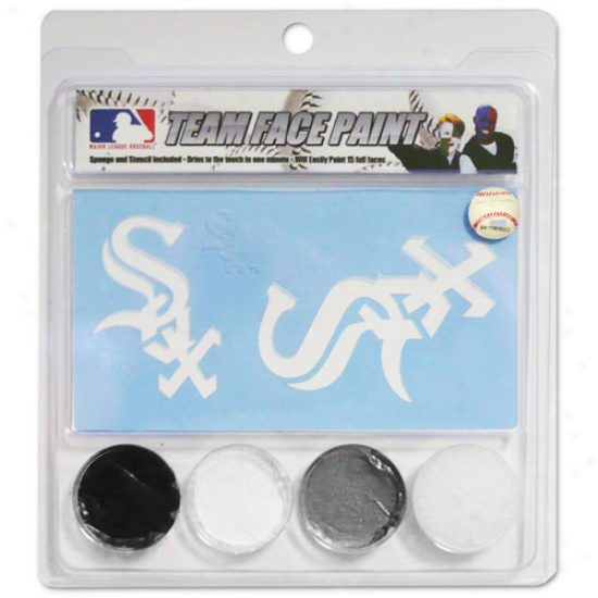 Chicagk White Sox Face Paint With Stencils