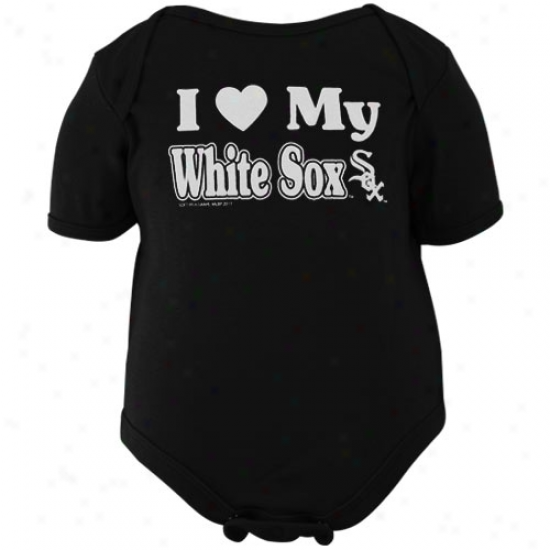 Chicago White Sox Infant Black I Heart My Team Creeper