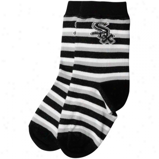 Chocago White Sox Infant Sport Stripe Sockd - Silver/black