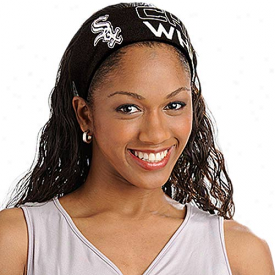 Chicago Pure Sox Ladies Black Fanband Jersey Headband