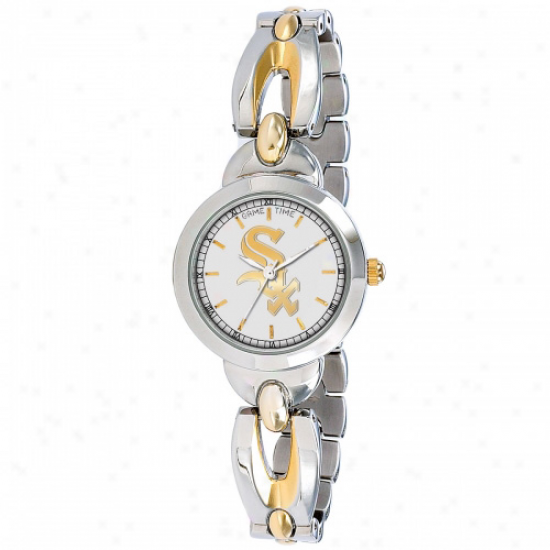 Chicago White Sox Ladies Stainless Steel Elegance Watch