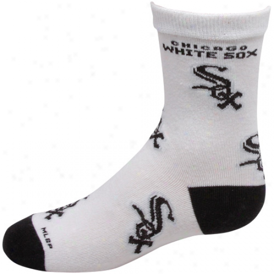 Chicao White Sox Preschool Allover Company Socks - White