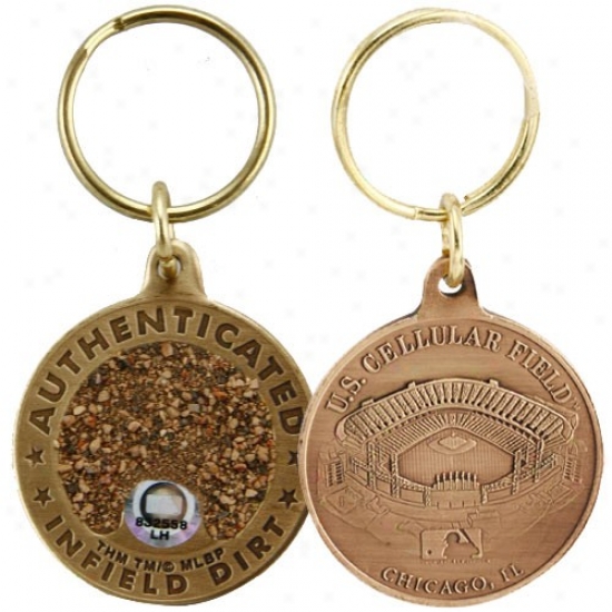 Chicago Wbite Sox U.s. Cellular Field Bronze Infield Dirt Keychain