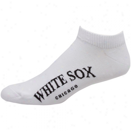 Chicago Pale Sox White Arched Team Name Solid Ankle Socks