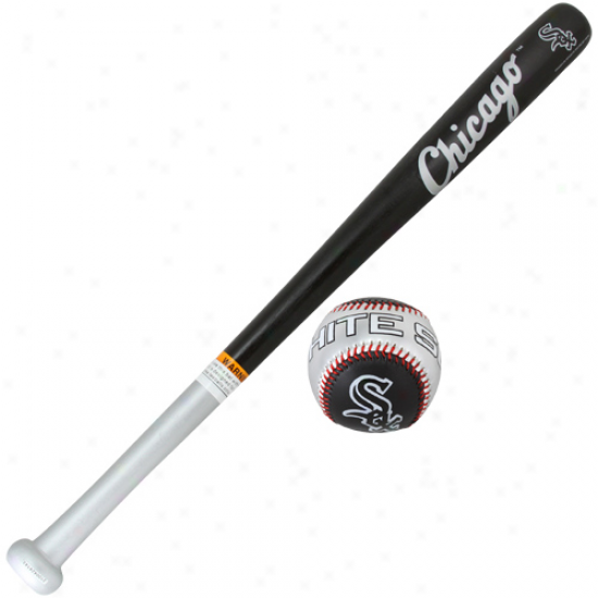 Chicago White Sox Wood Bat & Soft Strike Baseball Set