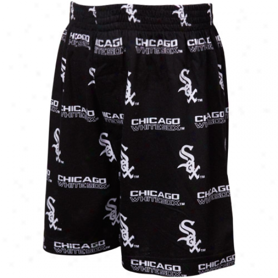 Chicago White Sox Youth Black Supreme Boxer Shorts