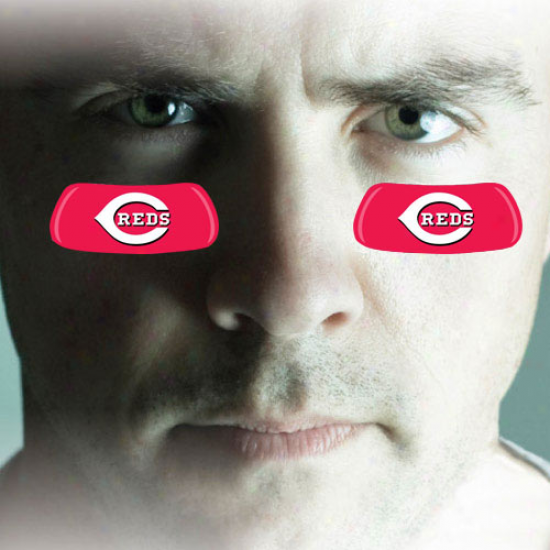 Cincinnati Reds 2-pair Red Team-colored Eye Black Strips