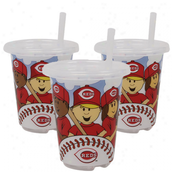 Cincinnati Reds 3-pack 10oz. Sp N' Go Plastic Cups