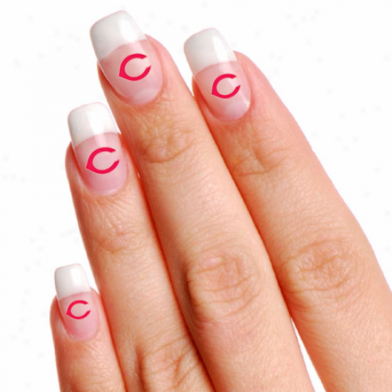 Cincinnati Reds 4-pack Temporary Nail Tattoos