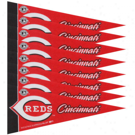 Cincinnati Reds 8-pack 4'' X 9'' Red Mini Pendant Set