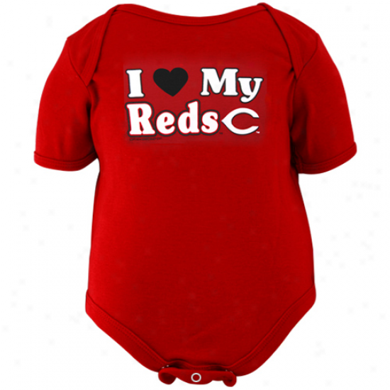 Cincinnati Reds Infant Red I Heart My Team Creeper