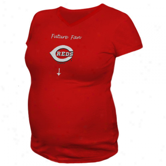 Cincinnati Reds Ladies Future Fab Maternity T-shirt -red