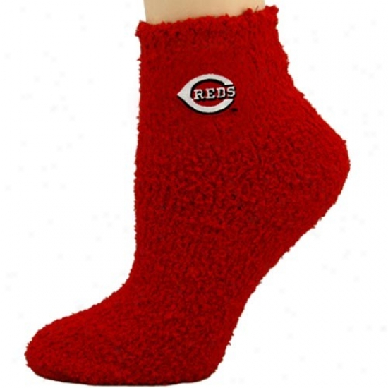 Cincinnati Reds Ladies Red Sleepsoft Ankle Socks