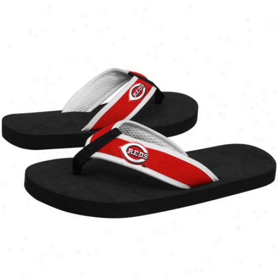 Cincinnati Reds Red-black Basic Unisex Flip Flops