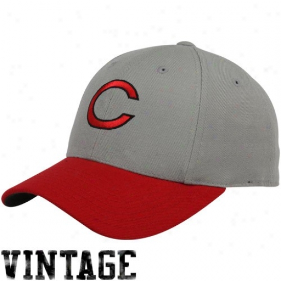 Cincinnati Reds Red-gray 1961-66 Throwback Cooperstown Fitted Hat