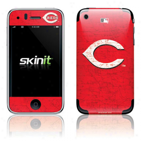 Cincinnati Reds Red Iphone 3g/3gs Disressed Skin