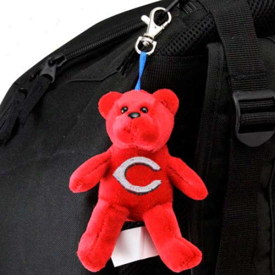 Cincinnati Reds Red Plush Bear Keychain