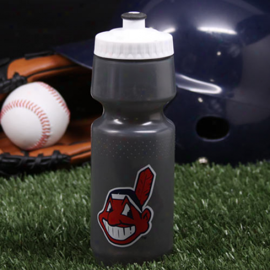 Cleveland Indians 24oz. Gray Wide Mouth Plastic Sports Bottle