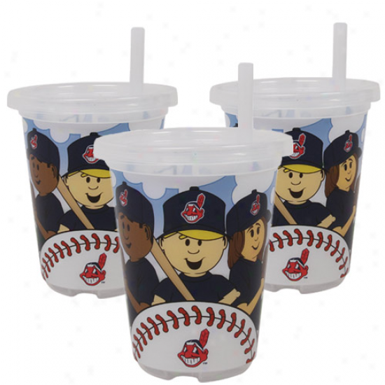 Cleveland Indians 3-pck 10oz. Sip N' Go Plastic Cups