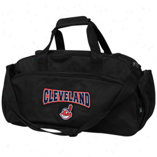 Cleveland Indians Black Domestic Duffel Bag