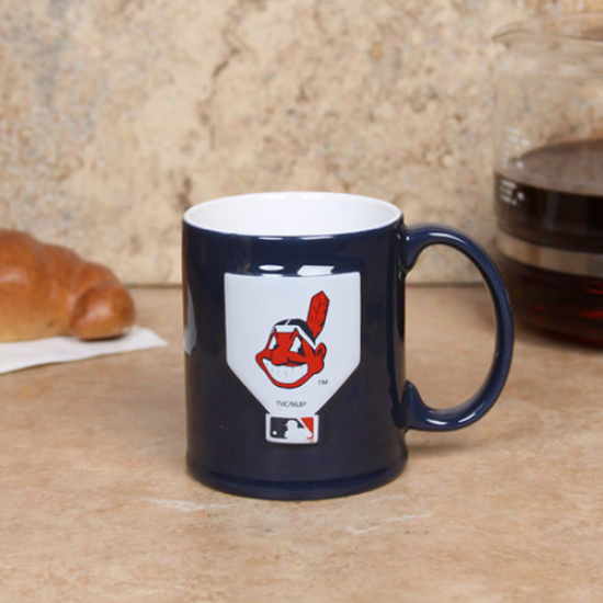 Cleveland Indians Navy Dismal 11oz. Ceramic Sculpted Mug