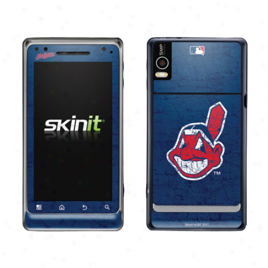 Cleveland Indians Navy Blue Droid 2 Distressed Ski