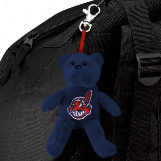 Cleveland Indians Navy Blue Plush Bear Keychain