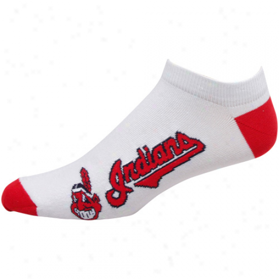 Cleveland Indians White Team Logo Ankle Socks