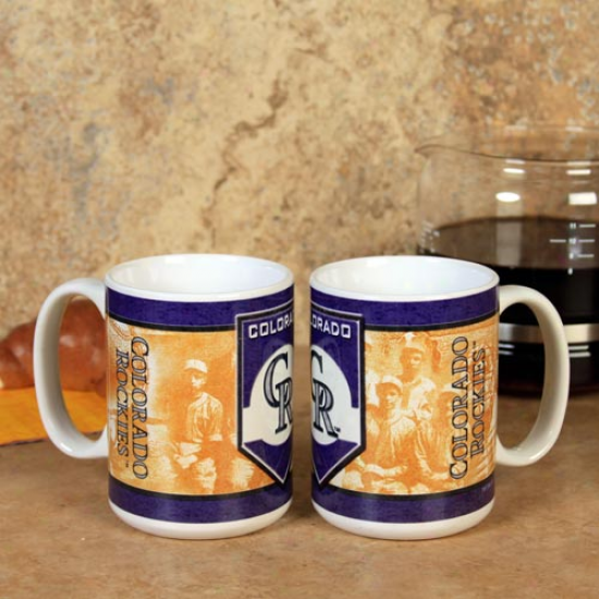 Colorado Rockies 15oz. 2-pack Nostalgic Ceramic Mug Placed