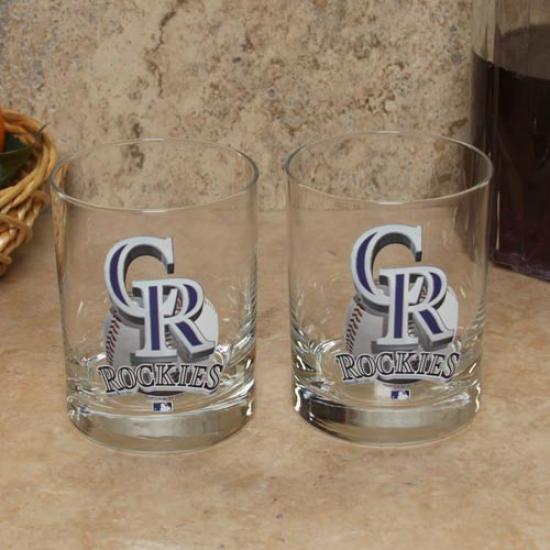 Colorado Rockiies 2-pack 14oz. Executive Glass Set