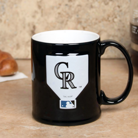 Colorado Rockies Black 11oz. Ceramic Sculpted Mug