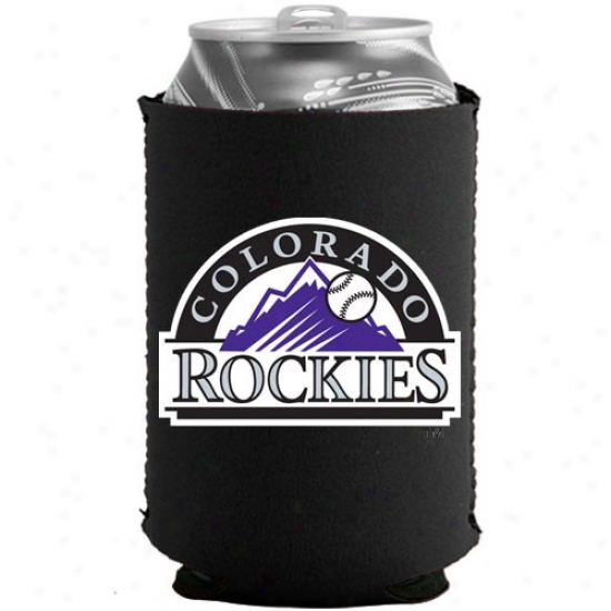 Colorado Rockies Black Collapsible Can Coolie