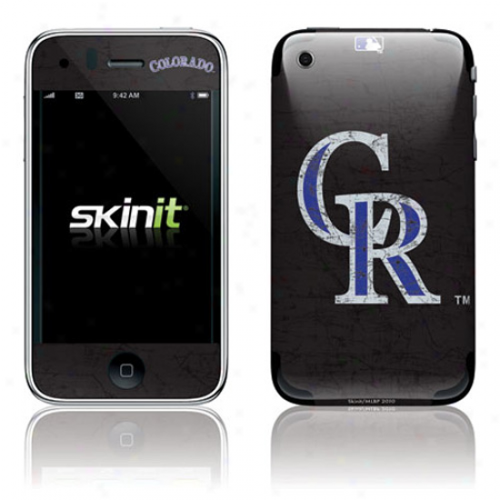 Colorado Rockeis Black Iphone 3g/3gs Distressed Skin