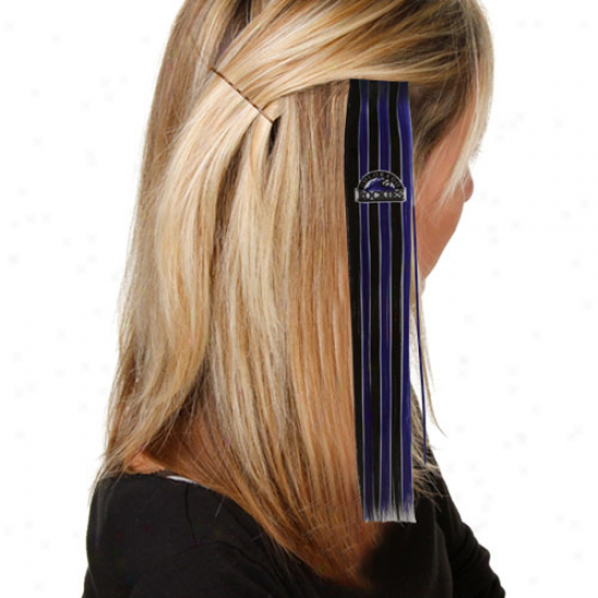 Colorado Rockies Black-purple Sports Extension Hair Clips