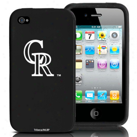 Colorado Rockies Black Silicone Iphone 4 Case